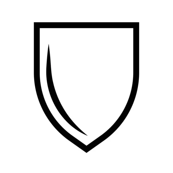 Einfaches Schild Symbol Verteidigung Editierbarer Vektor — Stockvektor