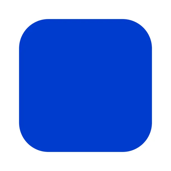 Ícone Silhueta Quadrado Azul Redondo Vetor Editável —  Vetores de Stock
