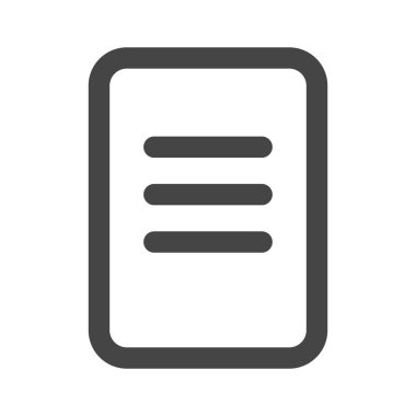 Basit dosya simgesi. Dosya verileri. Düzenlenebilir vektör.