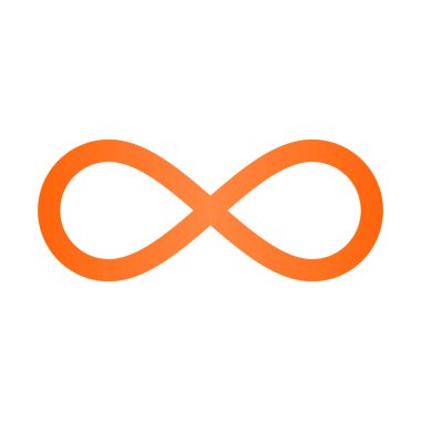 Modern turuncu sonsuz ikon. Sınırsız simge. Düzenlenebilir vektör.