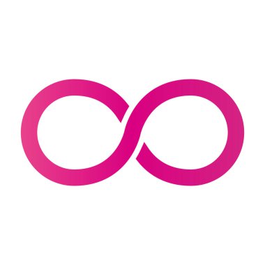 Pembe sonsuz ikon. Sınırsız işaret. Düzenlenebilir vektör.