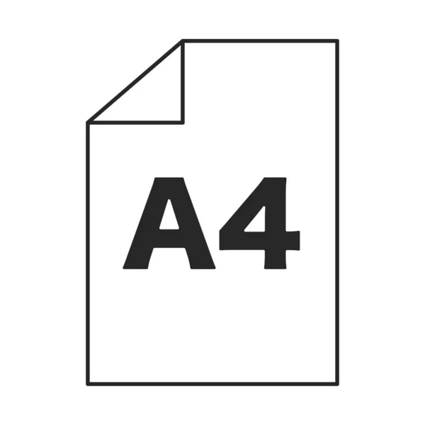 A4サイズのシートアイコン 編集可能なベクトル — ストックベクタ