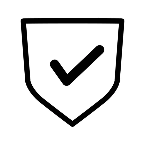 Comprueba Icono Del Escudo Permiso Seguridad Vector Editable — Vector de stock