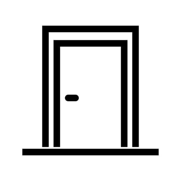 Символ Простой Входной Двери Редактируемый Вектор — стоковый вектор