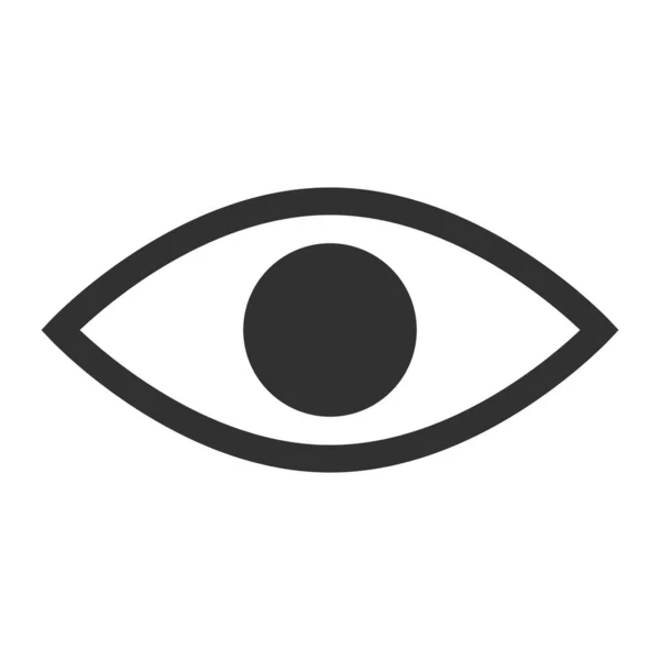 Semplice Icona Dell Occhio Guarda Icona Vettore Modificabile — Vettoriale Stock