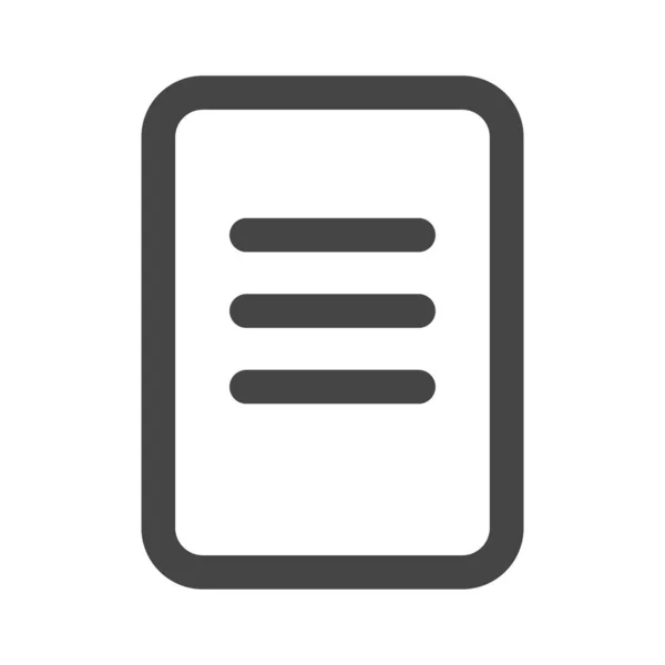 Icona Semplice Del File Dati Dei File Vettore Modificabile — Vettoriale Stock
