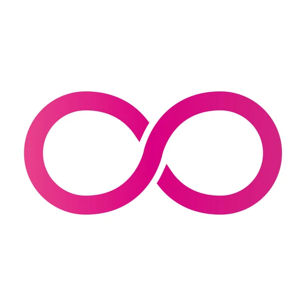 Pink Infinite Icon Unlimited Sign Editable Vector — Stock Vector