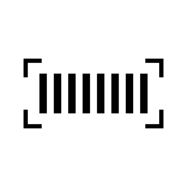 Barcode Scan Symbol Eindimensionaler Code Editierbarer Vektor — Stockvektor