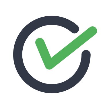 Tamam işaret işaretleme simgesi. Düzenlenebilir vektör.