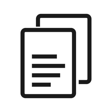 Basit dosya kopyalama simgesi. Düzenlenebilir vektör.