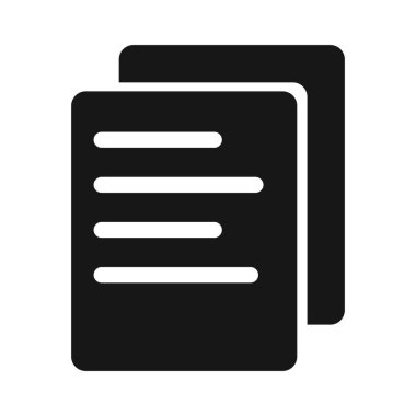 Siluet simgesini kopyala. Düzenlenebilir vektör.