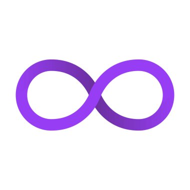 Modern mor sonsuz işaret simgesi. Sınırsız. Düzenlenebilir vektör.
