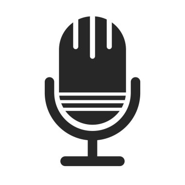 Ses mikrofon simgesi. Mikrofon simgesi. Düzenlenebilir vektör.