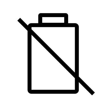 Akü simgesi bitti. Düzenlenebilir vektör.