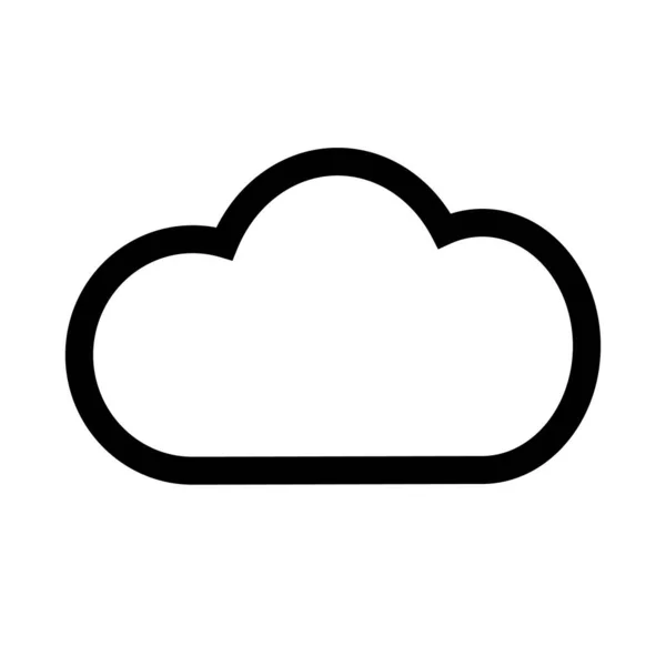 Wolkensymbol Cloud Speicher Symbol Editierbarer Vektor — Stockvektor