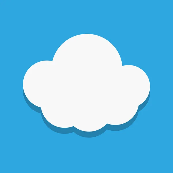 Nuvem Branca Flutuar Céu Azul Vetor Editável — Vetor de Stock