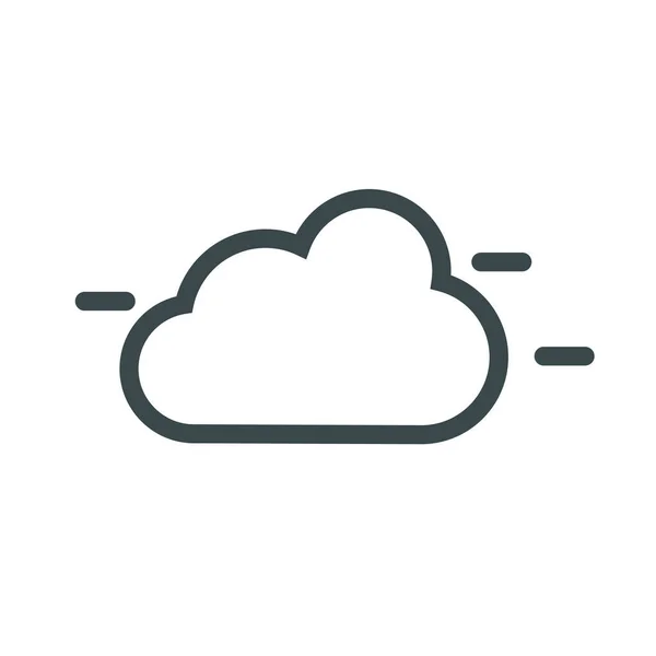 Wolkensymbol Luft Gas Editierbarer Vektor — Stockvektor