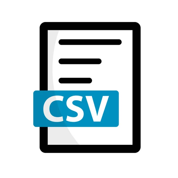 Diseño Plano Icono Archivo Csv Hoja Datos Importar Exportar Archivo — Archivo Imágenes Vectoriales