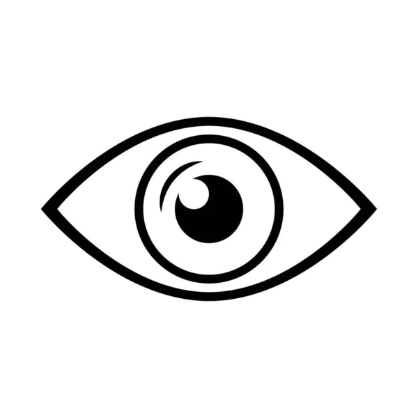 Simple Glossy Eye Icon Editable Vector — Stock Vector
