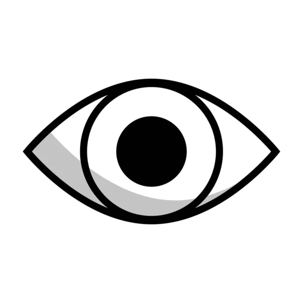 Flaches Design Einfaches Augensymbol Editierbarer Vektor — Stockvektor