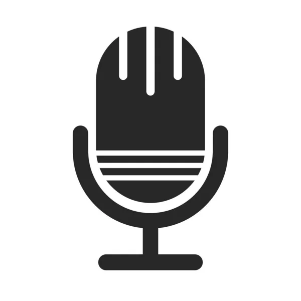 Ses Mikrofon Simgesi Mikrofon Simgesi Düzenlenebilir Vektör — Stok Vektör