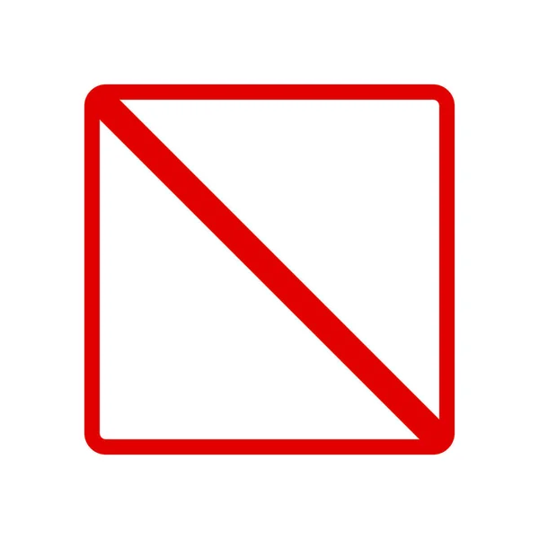 Signo Stop Cuadrado Simple Vector Editable — Vector de stock
