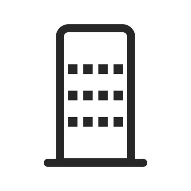 Bina ikonu. Mimarlık simgesi. Düzenlenebilir vektör.