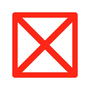 Yasak işareti. Yakın işaret. Düzenlenebilir vektör.