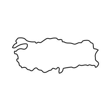 Basit Türk harita simgesi. Düzenlenebilir vektör.