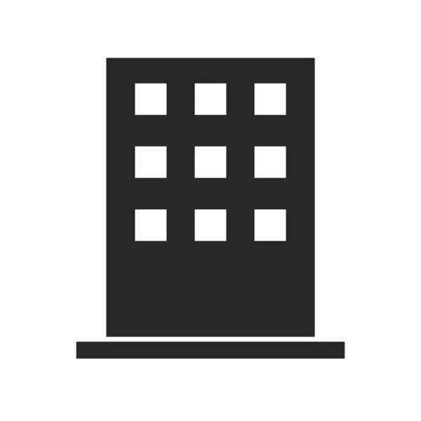 Building Silhouette Icon Tower Silhouette Icon Editable Vector — Stock Vector