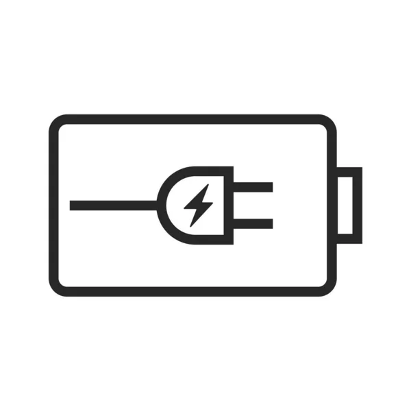 Icône Batterie Charge Simple Alimentation Électrique Vecteur Modifiable — Image vectorielle