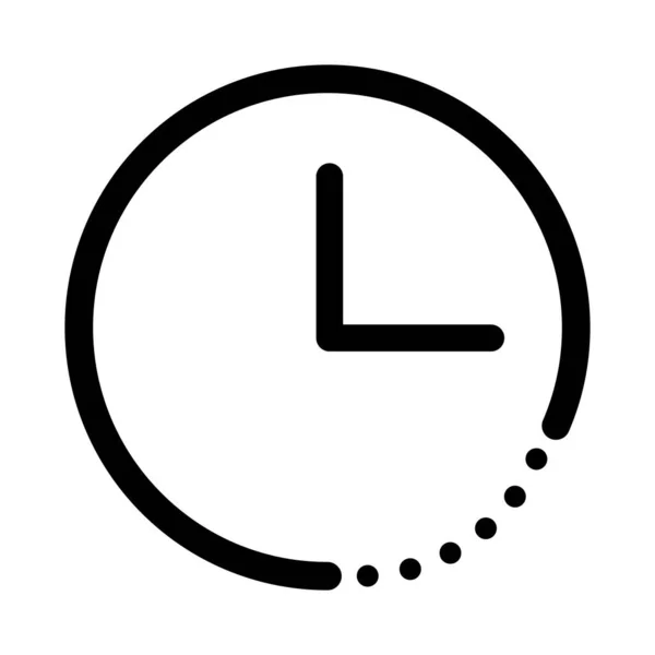 Elegante Icono Del Reloj Icono Tiempo Vector Editable — Vector de stock