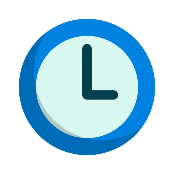 Blaue Uhr Die Zeiten Ändern Sich Editierbarer Vektor — Stockvektor