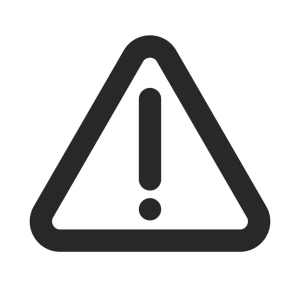 Egyszerű Háromszög Alakú Figyelmeztetés Ikon Figyelmeztetés Veszély Vágható Vektor — Stock Vector