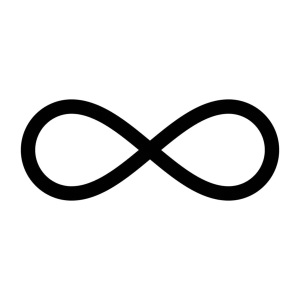 Απλό Σύμβολο Του Απείρου Απεριόριστο Σημάδι Επεξεργάσιμο Διάνυσμα — Διανυσματικό Αρχείο