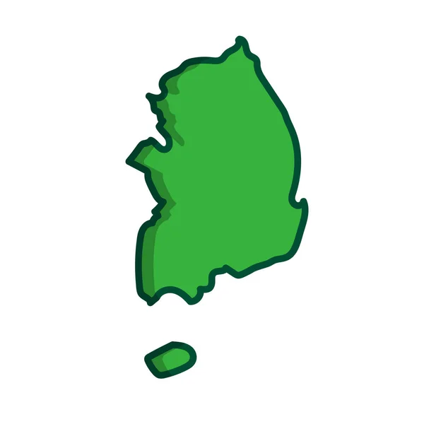 Ícone Mapa Coreano Design Plano Vetor Editável —  Vetores de Stock