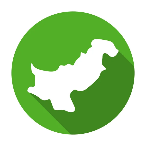 stock vector Round shaded Pakistan map icon. Editable vector.