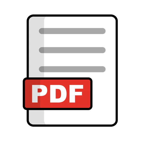 Pdf Datei Symbol Pdf Dateiendung Editierbarer Vektor — Stockvektor