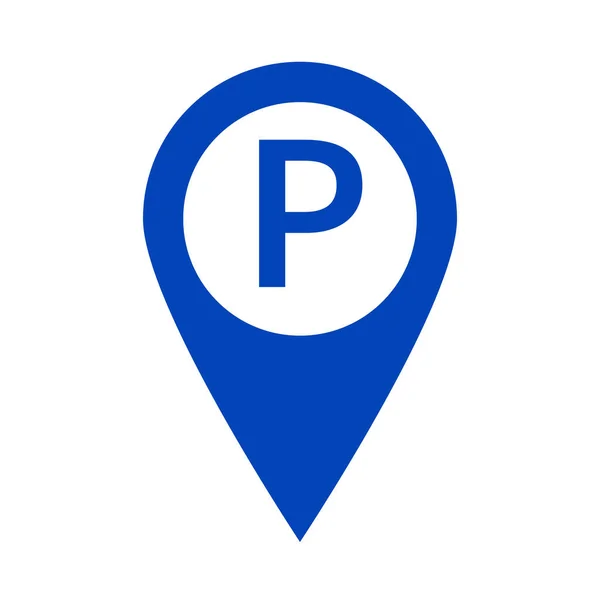 Moderne Parkkarte Pin Symbol Editierbarer Vektor — Stockvektor