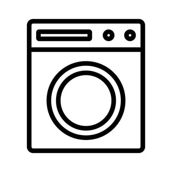 Ícone Carregador Frontal Ícone Máquina Lavar Vetor Editável —  Vetores de Stock