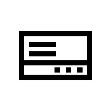 Düz tasarım basit bir kredi kartı simgesi. Düzenlenebilir vektör.