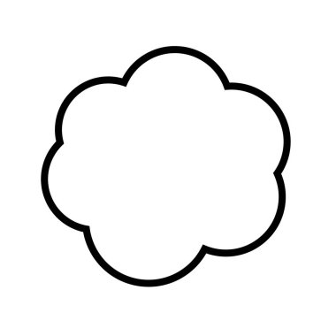 Basit bir kabarık bulut simgesi. Düzenlenebilir vektör.