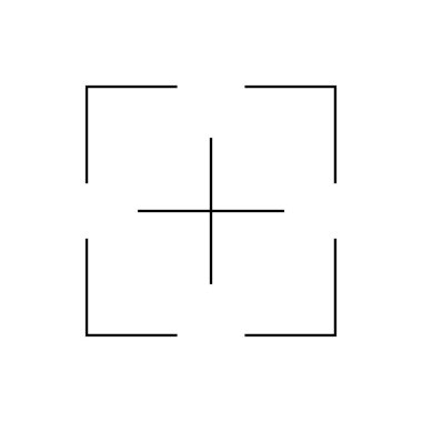Basit tarama çerçeve simgesi. Veri okuma. Düzenlenebilir vektör.
