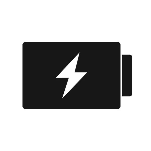 Laddar Batteriets Siluett Ikon Redigerbar Vektor — Stock vektor