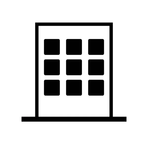 Icône Simple Immeuble Bureaux Bâtiment Vecteur Modifiable — Image vectorielle