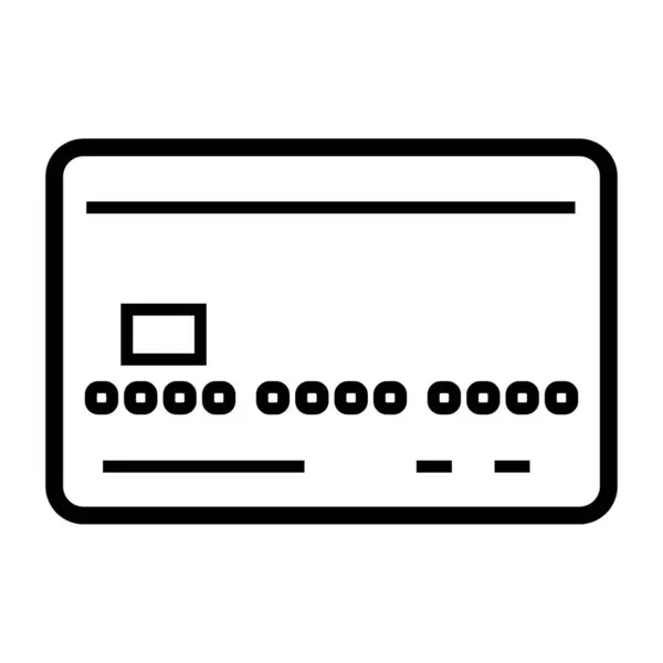 Icône Carte Crédit Face Avant Paiement Par Carte Vecteur Modifiable — Image vectorielle
