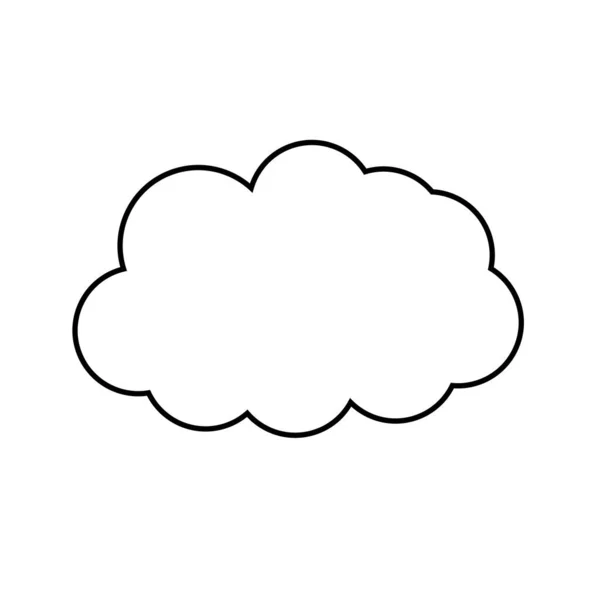 Bulut Simgesi Dekorasyon Bulut Simgesi Düzenlenebilir Vektör — Stok Vektör