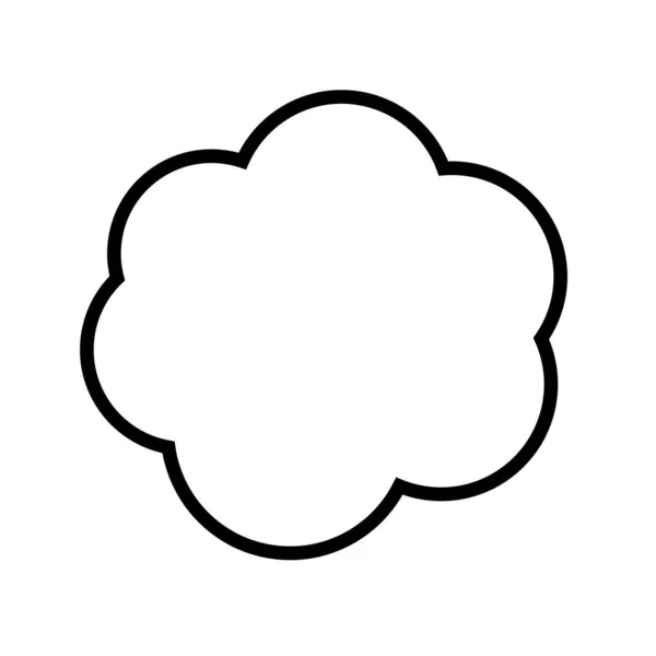 Einfaches Geschwollenes Wolkensymbol Editierbarer Vektor — Stockvektor