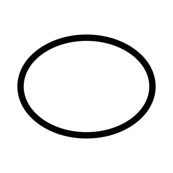Icône Forme Ovale Simple Vecteur Modifiable — Image vectorielle