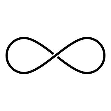 Sonsuz İşaret. Sınırsız puan. Döngü. Düzenlenebilir vektör.